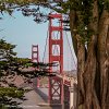The Golden Gate Bridge - 8472  The Golden Gage Bridge View from Fort Point Rock - Aspect Ratio 1:1
